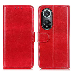 Funda de Cuero Cartera con Soporte Carcasa M07L para Huawei Nova 9 Pro Rojo