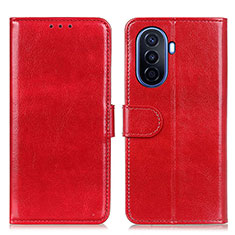 Funda de Cuero Cartera con Soporte Carcasa M07L para Huawei Nova Y70 Rojo