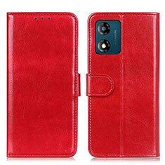 Funda de Cuero Cartera con Soporte Carcasa M07L para Motorola Moto E13 Rojo