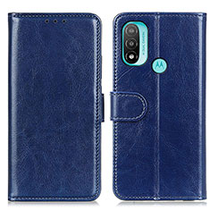 Funda de Cuero Cartera con Soporte Carcasa M07L para Motorola Moto E20 Azul