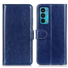 Funda de Cuero Cartera con Soporte Carcasa M07L para Motorola Moto Edge 20 5G Azul