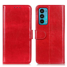 Funda de Cuero Cartera con Soporte Carcasa M07L para Motorola Moto Edge 20 5G Rojo