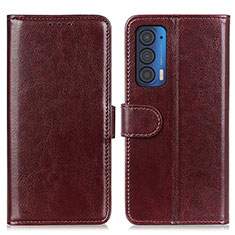 Funda de Cuero Cartera con Soporte Carcasa M07L para Motorola Moto Edge (2021) 5G Marron