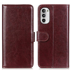 Funda de Cuero Cartera con Soporte Carcasa M07L para Motorola Moto Edge (2022) 5G Marron