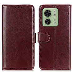 Funda de Cuero Cartera con Soporte Carcasa M07L para Motorola Moto Edge (2023) 5G Marron