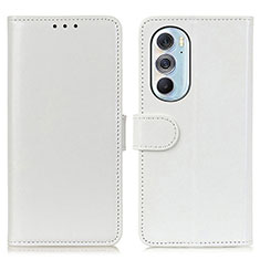 Funda de Cuero Cartera con Soporte Carcasa M07L para Motorola Moto Edge 30 Pro 5G Blanco