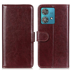 Funda de Cuero Cartera con Soporte Carcasa M07L para Motorola Moto Edge 40 Neo 5G Marron