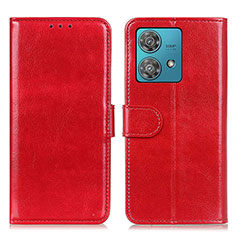 Funda de Cuero Cartera con Soporte Carcasa M07L para Motorola Moto Edge 40 Neo 5G Rojo