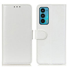 Funda de Cuero Cartera con Soporte Carcasa M07L para Motorola Moto Edge Lite 5G Blanco