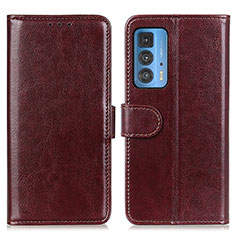 Funda de Cuero Cartera con Soporte Carcasa M07L para Motorola Moto Edge S Pro 5G Marron