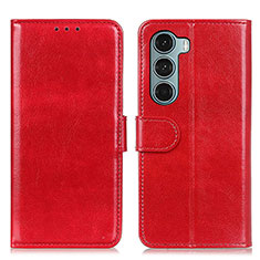 Funda de Cuero Cartera con Soporte Carcasa M07L para Motorola Moto Edge S30 5G Rojo