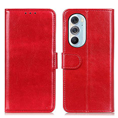 Funda de Cuero Cartera con Soporte Carcasa M07L para Motorola Moto Edge X30 5G Rojo