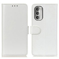 Funda de Cuero Cartera con Soporte Carcasa M07L para Motorola Moto G Stylus (2022) 5G Blanco