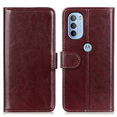 Funda de Cuero Cartera con Soporte Carcasa M07L para Motorola Moto G41 Marron