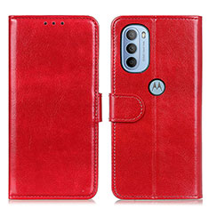 Funda de Cuero Cartera con Soporte Carcasa M07L para Motorola Moto G41 Rojo