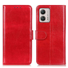 Funda de Cuero Cartera con Soporte Carcasa M07L para Motorola Moto G53 5G Rojo