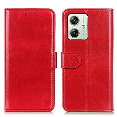 Funda de Cuero Cartera con Soporte Carcasa M07L para Motorola Moto G54 5G Rojo