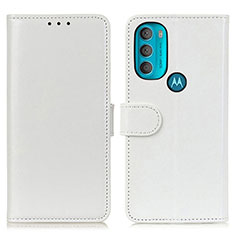 Funda de Cuero Cartera con Soporte Carcasa M07L para Motorola Moto G71 5G Blanco