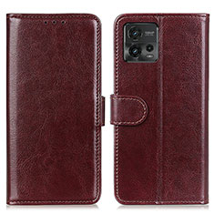 Funda de Cuero Cartera con Soporte Carcasa M07L para Motorola Moto G72 Marron