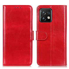 Funda de Cuero Cartera con Soporte Carcasa M07L para Motorola Moto X40 5G Rojo