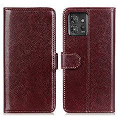 Funda de Cuero Cartera con Soporte Carcasa M07L para Motorola ThinkPhone 5G Marron