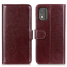 Funda de Cuero Cartera con Soporte Carcasa M07L para Nokia C02 Marron