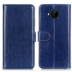 Funda de Cuero Cartera con Soporte Carcasa M07L para Nokia C20 Plus Azul