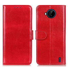 Funda de Cuero Cartera con Soporte Carcasa M07L para Nokia C20 Plus Rojo