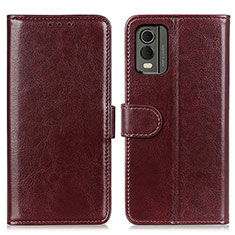 Funda de Cuero Cartera con Soporte Carcasa M07L para Nokia C210 Marron