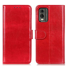 Funda de Cuero Cartera con Soporte Carcasa M07L para Nokia C32 Rojo