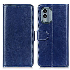 Funda de Cuero Cartera con Soporte Carcasa M07L para Nokia X30 5G Azul