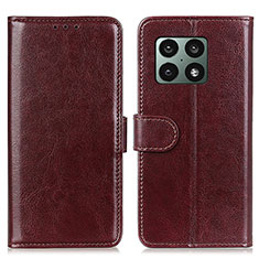 Funda de Cuero Cartera con Soporte Carcasa M07L para OnePlus 10 Pro 5G Marron