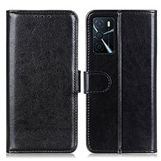 Funda de Cuero Cartera con Soporte Carcasa M07L para Oppo A16s Negro