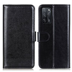 Funda de Cuero Cartera con Soporte Carcasa M07L para Oppo A53s 5G Negro