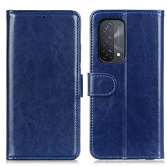 Funda de Cuero Cartera con Soporte Carcasa M07L para Oppo A54 5G Azul