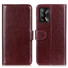 Funda de Cuero Cartera con Soporte Carcasa M07L para Oppo A74 4G Marron