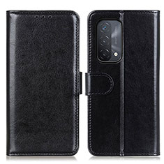 Funda de Cuero Cartera con Soporte Carcasa M07L para Oppo A74 5G Negro