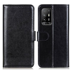 Funda de Cuero Cartera con Soporte Carcasa M07L para Oppo A94 5G Negro