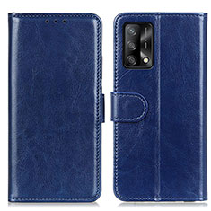 Funda de Cuero Cartera con Soporte Carcasa M07L para Oppo F19 Azul