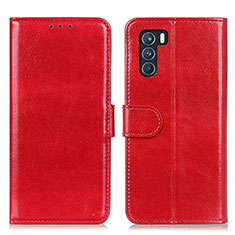 Funda de Cuero Cartera con Soporte Carcasa M07L para Oppo K9 Pro 5G Rojo