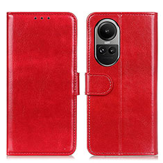 Funda de Cuero Cartera con Soporte Carcasa M07L para Oppo Reno10 5G Rojo