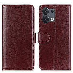 Funda de Cuero Cartera con Soporte Carcasa M07L para Oppo Reno9 Pro 5G Marron