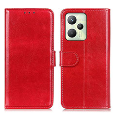 Funda de Cuero Cartera con Soporte Carcasa M07L para Realme C35 Rojo