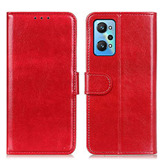 Funda de Cuero Cartera con Soporte Carcasa M07L para Realme GT Neo 3T 5G Rojo