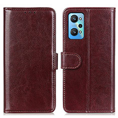 Funda de Cuero Cartera con Soporte Carcasa M07L para Realme GT2 5G Marron