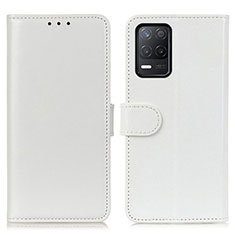 Funda de Cuero Cartera con Soporte Carcasa M07L para Realme Narzo 30 5G Blanco