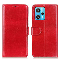 Funda de Cuero Cartera con Soporte Carcasa M07L para Realme Q5 5G Rojo