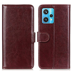 Funda de Cuero Cartera con Soporte Carcasa M07L para Realme V25 5G Marron