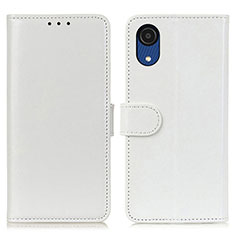 Funda de Cuero Cartera con Soporte Carcasa M07L para Samsung Galaxy A03 Core Blanco