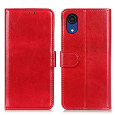 Funda de Cuero Cartera con Soporte Carcasa M07L para Samsung Galaxy A03 Core Rojo